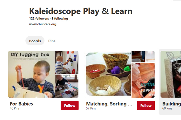 Kaleidoscope Play & Learn Pinterest