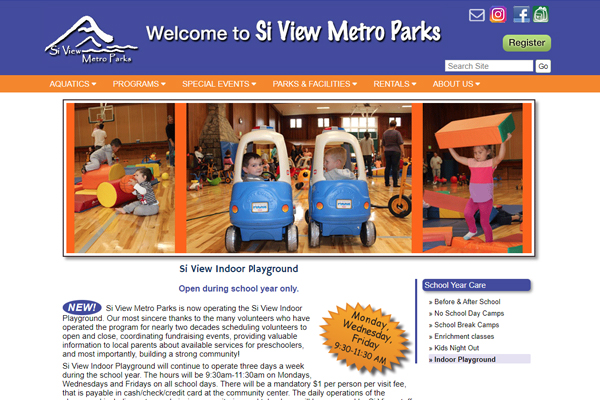 Si View Indoor Playground website