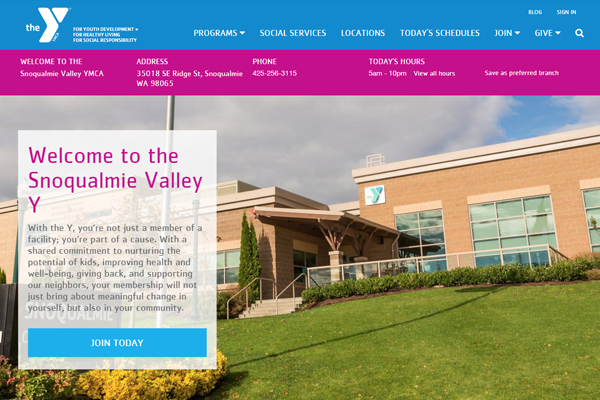 Snoqualmie Valley YMCA website