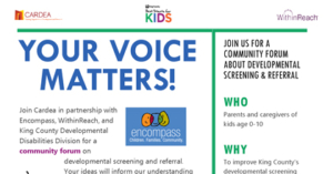 Flyer with headline "Your Voice Matters!"