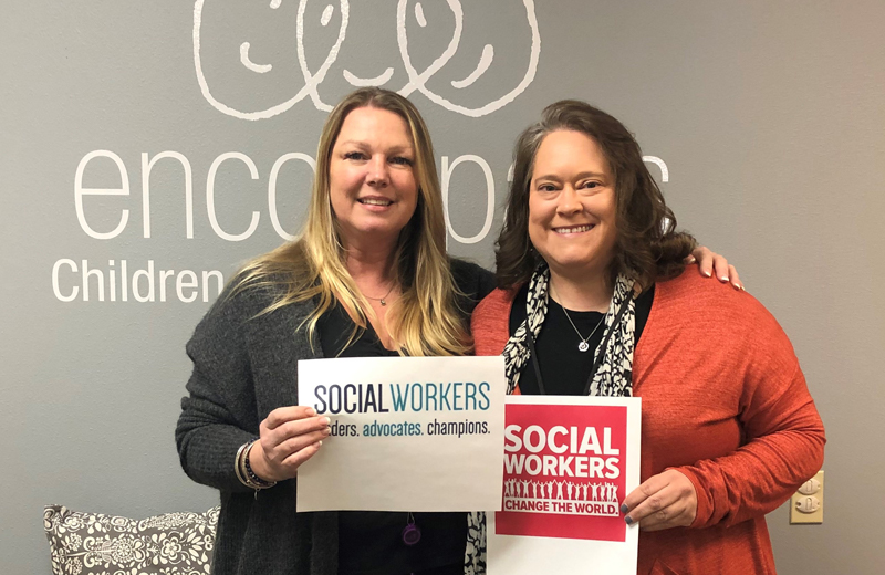 Kat Kaiser and Megan Walsh, Encompass Social Workers
