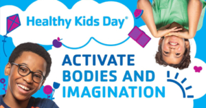 Healthy Kids Day logo with two smiling children