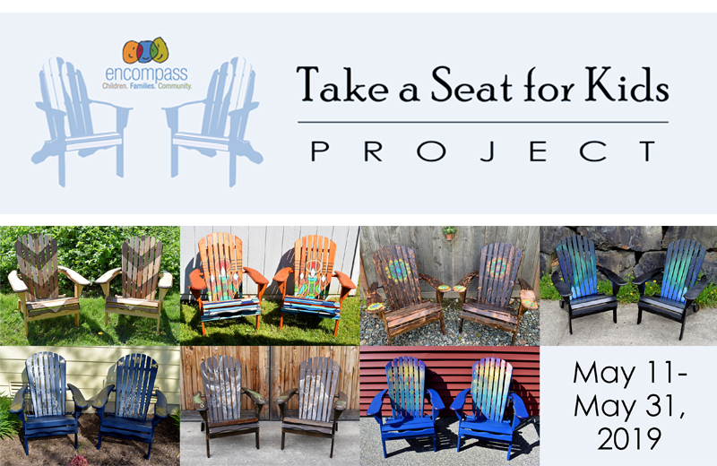 Collage of 7 pairs of Adirondack chairs