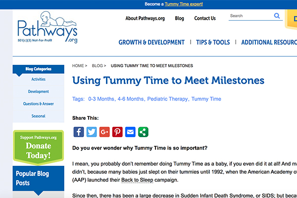 Tummy time article