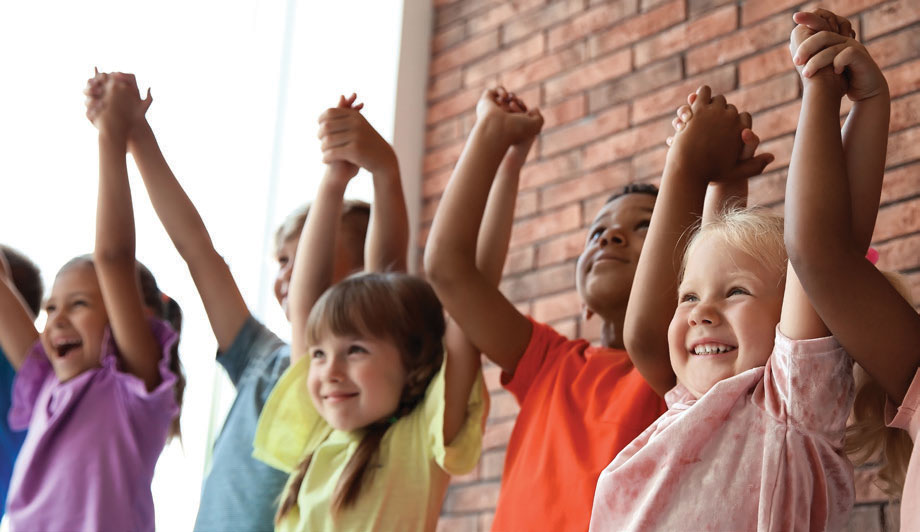 children holding hands