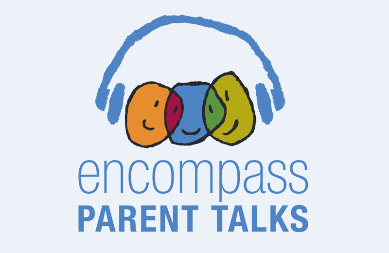 encompass logo with headphones