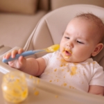 baby eating food